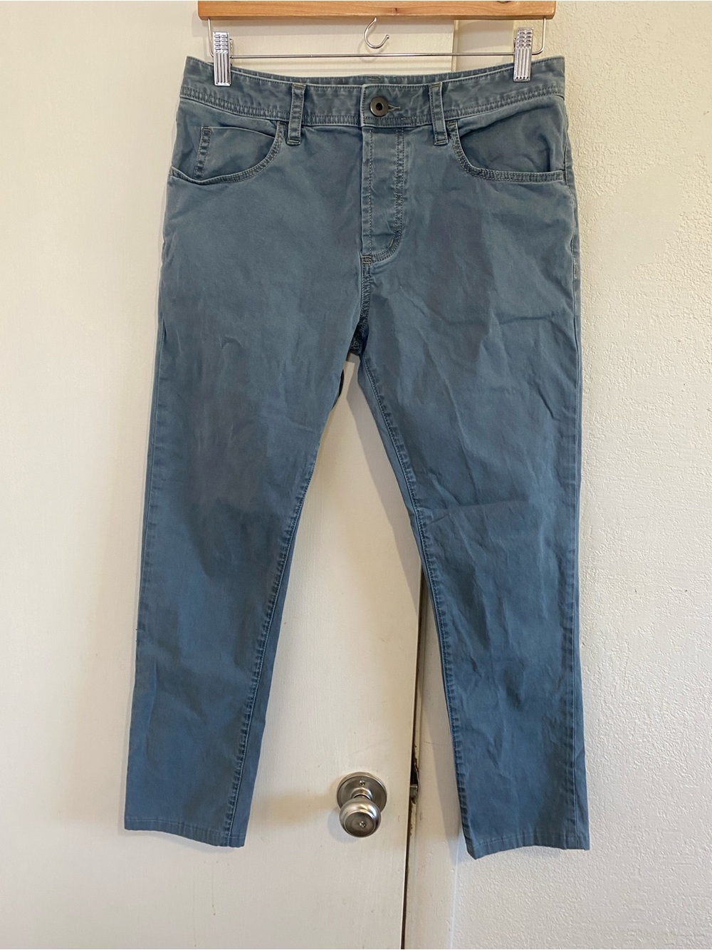 James Perse Twill Pants Mens 30 Blue Stretch Casual Minimalist Luxury Washed